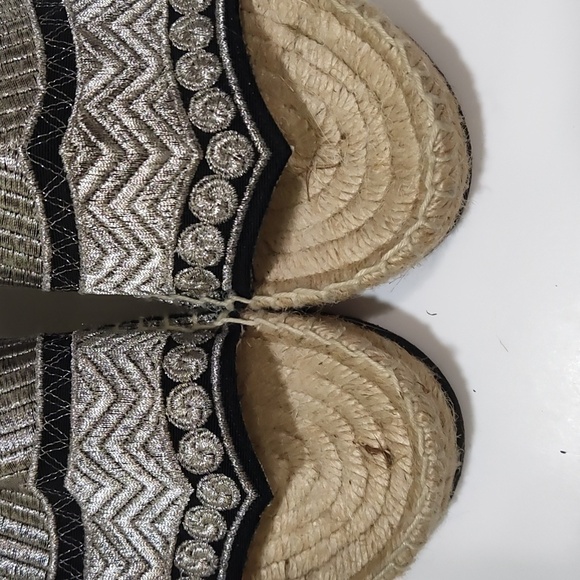 MIISTA LONDON silver black espadrilles 36 NEW - Picture 4 of 8